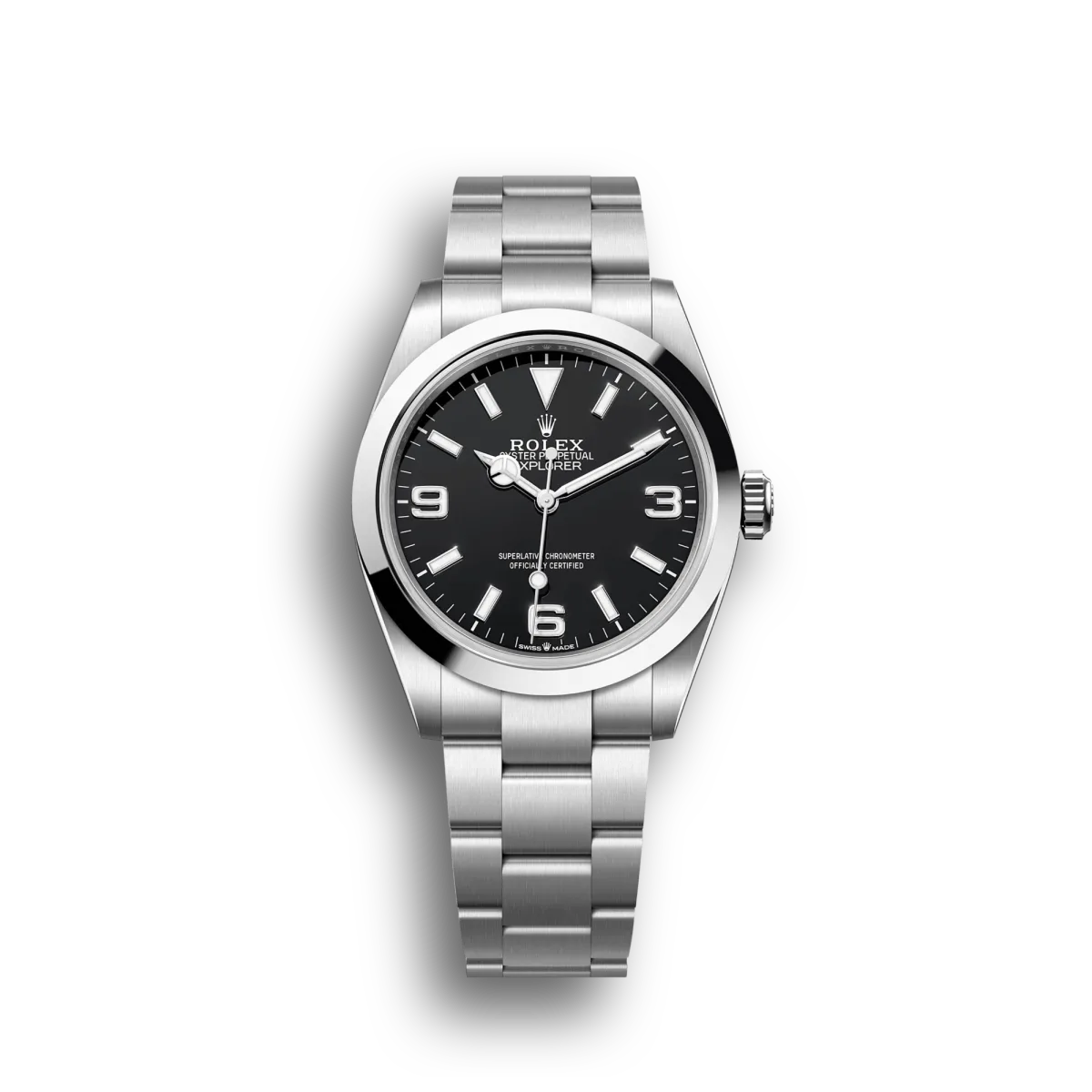 Rolex Explorer Polished Stainless Steel Black Dial 98087