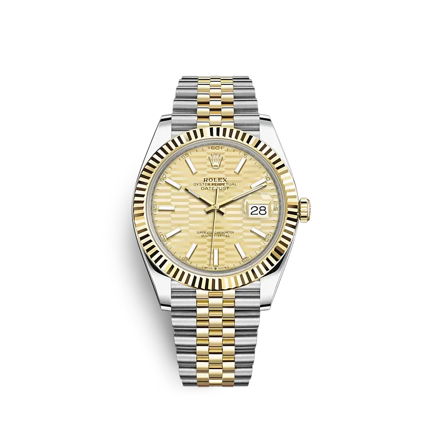 Super Clone Rolex Datejust 126333 41mm Golden (Jubilee) Motif Dial