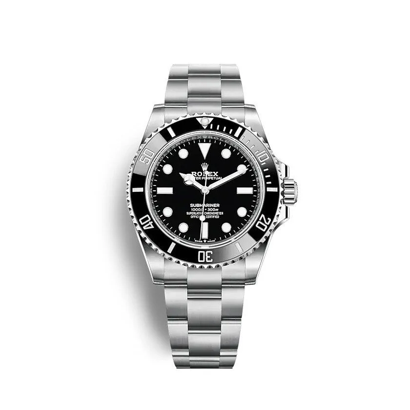 Super Clone Rolex Submariner 124060 Black No-Date