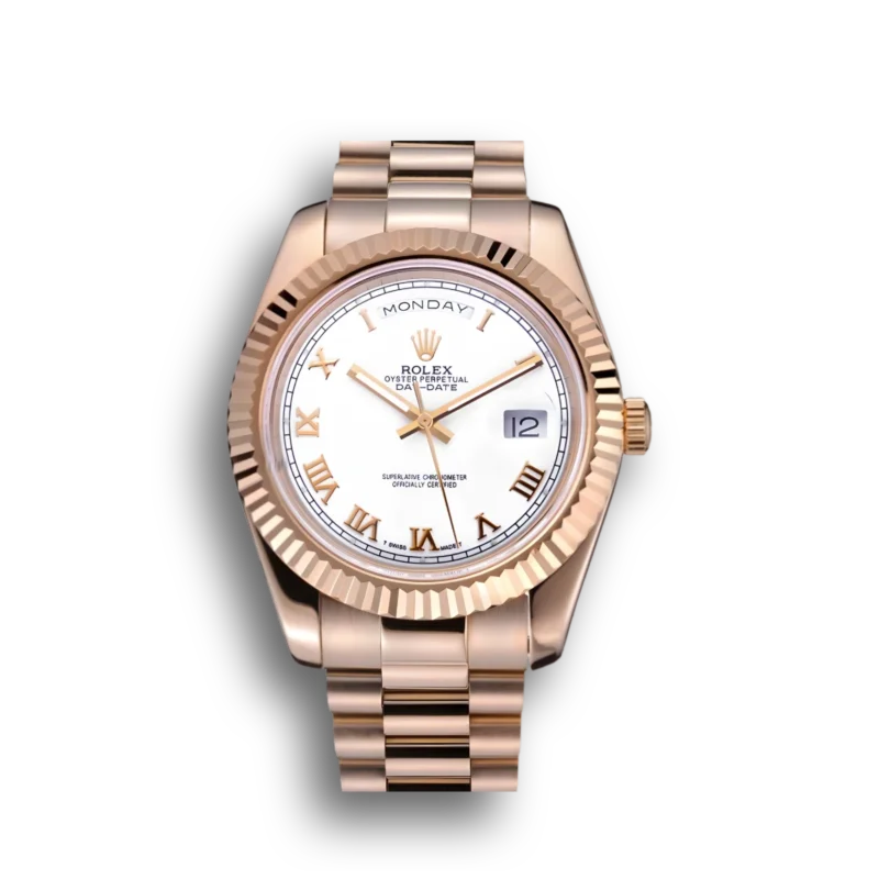 Rolex Day-Date White Dial Gold Bracelet 622546